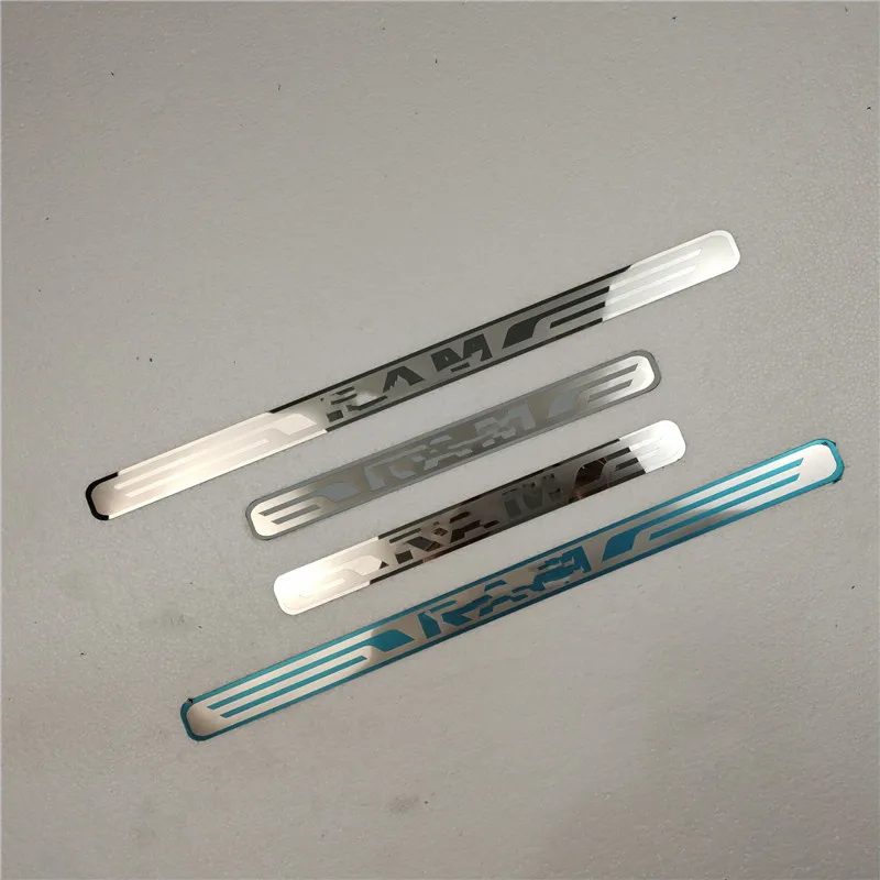 

Fro DODGE RAM Ultra-thin stainless steel car Welcome pedal threshold guard plate Anti-scratch protection car accessories