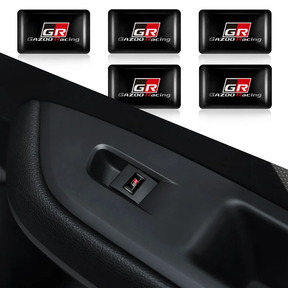 

10Pcs Car Styling GR GAZOO Racing Emblem Epoxy Decoration Stickers For Toyota TRD HV RZ RC C-HR Yaris Camry RAV4 Corolla 4runner