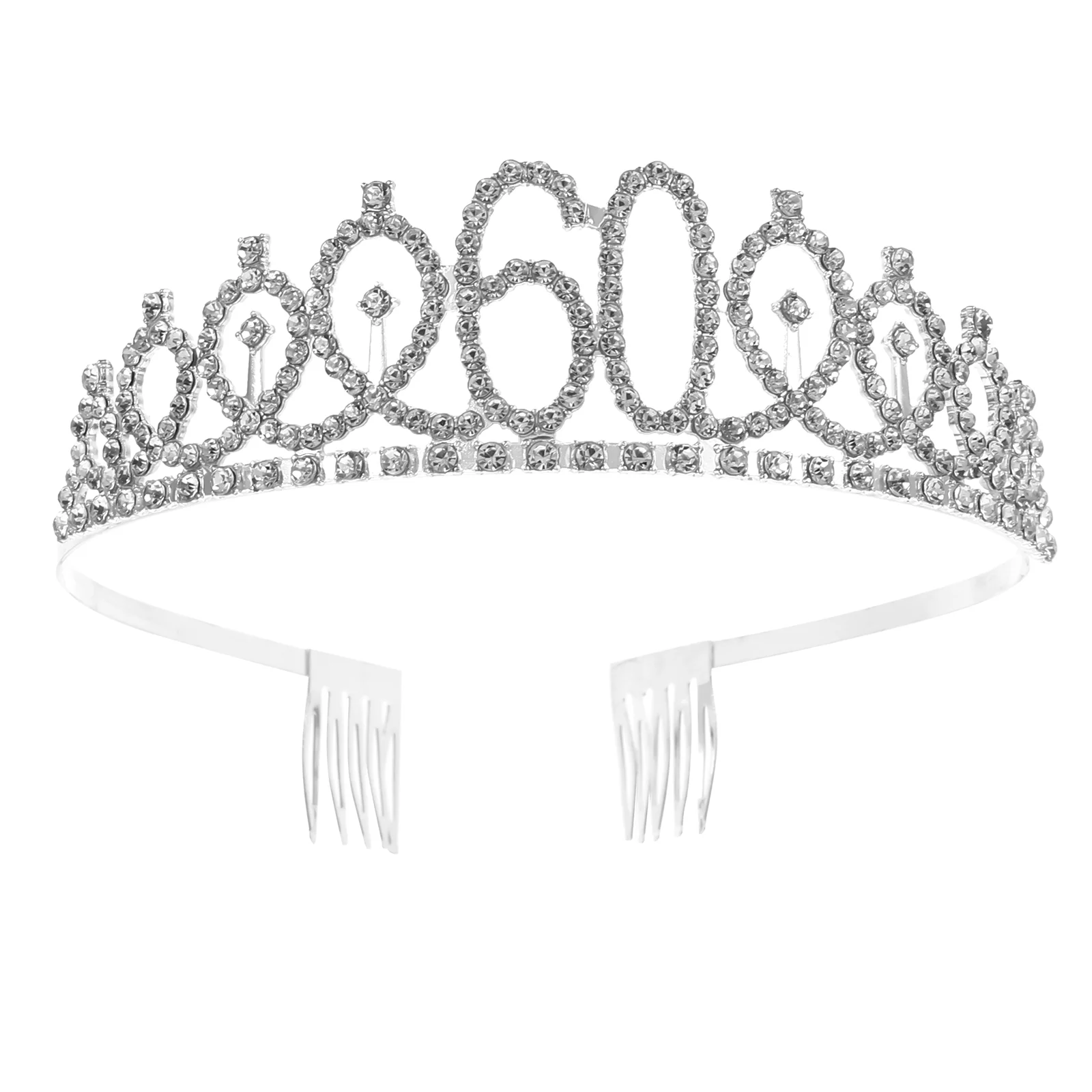 

60 Th Queen Crown Kids Accessories Girls Headgear Tiara Headband Diamond Crystal Birthday Woman Mother Memorial Gifts