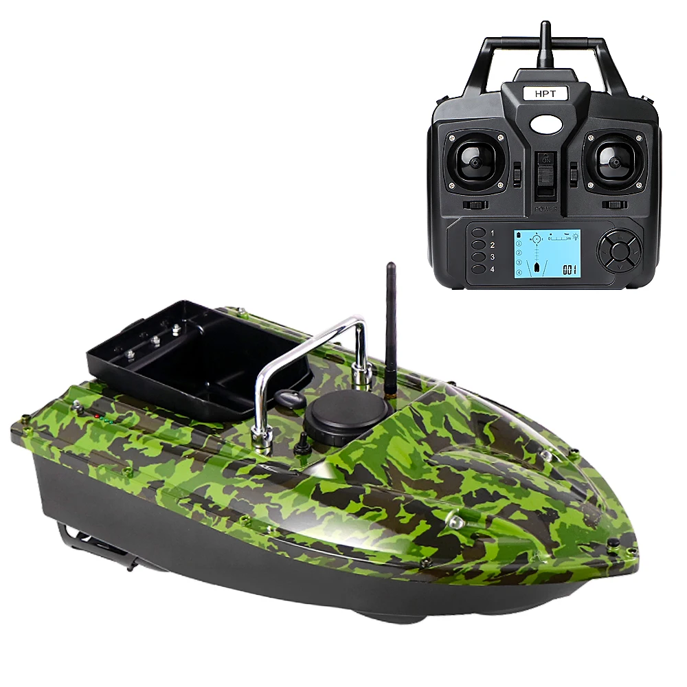 

GPS Fishing Bait Boat with Single Bait Containers Automatic Bait Boat LCD Display Remote 3.3lb Capacity with Remote Control