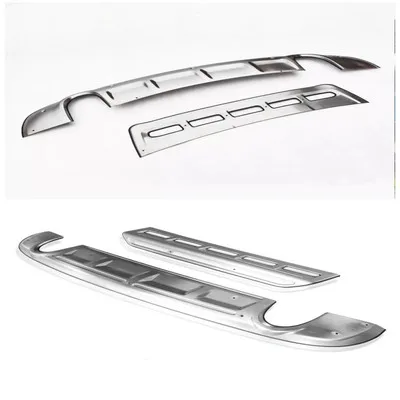 

metal front + rear bumper bottom guard protector with key hole accessories car-styling For Audi Q5 2013-2018