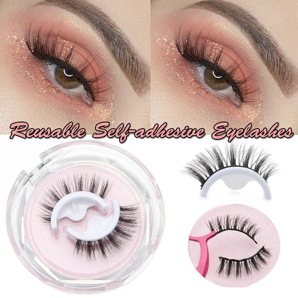 

Reusable Self-Adhesive False Eyelashes Natural Multiple Reversible Glue-free Self-adhesive Pairs of False Eyelashes Dropshipping