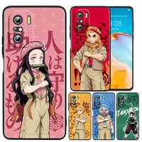 anime demon slayer for xiaomi redmi k50 gaming pro 5g 10 9 9a 9c 9t 8 7 6 5 4x tpu soft black phone case fundas capa cover coque