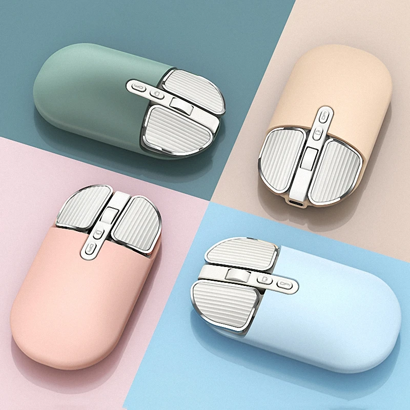 Милая Беспроводная Бесшумная мышь 2 4G Двойная модель Bluetooth перезаряжаемая