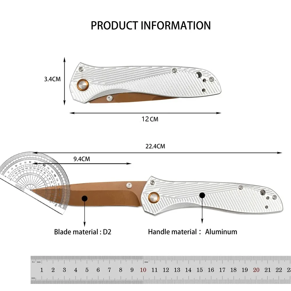 Карманный складной нож BM 710FE D2 тактический Клинок с алюминиевыми ручками для