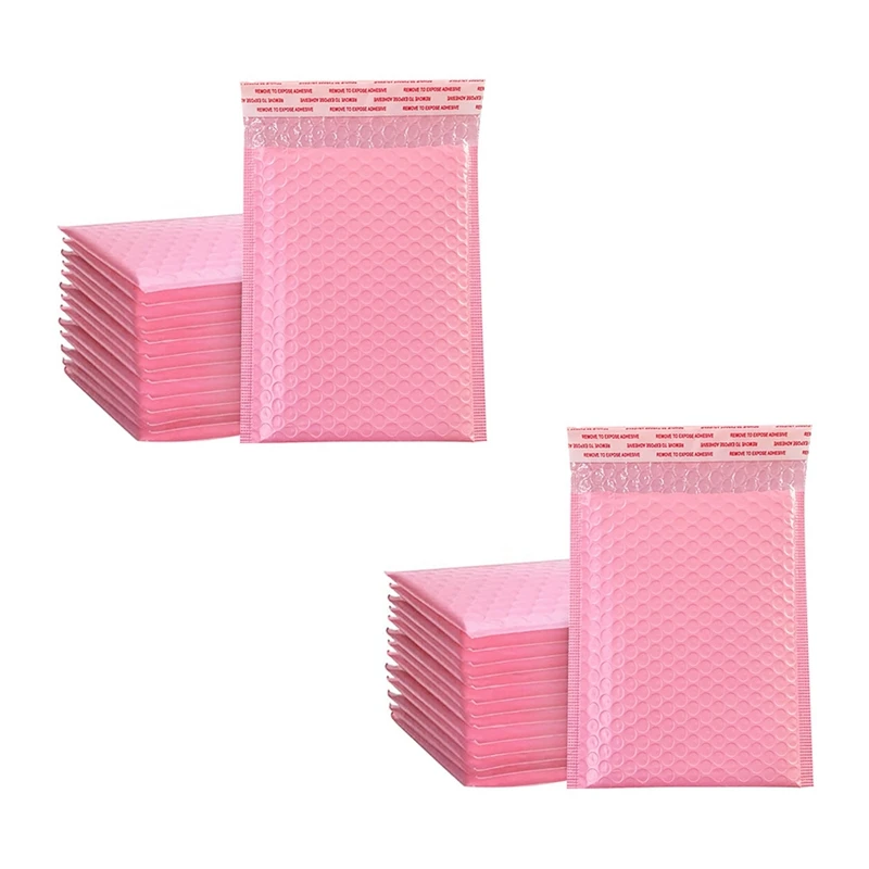 

100 шт., пенопластовые конверты, самозапечатывающиеся конверты, мягкие конверты с ярко-розовым цветом