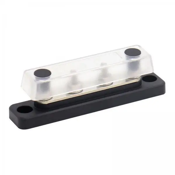 

2X Marine 4-Post Bus Bar Power and Ground Junction Distribution Block Black