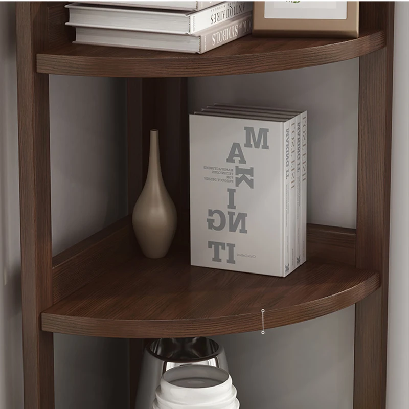 Деревянная угловая книжная полка полки для хранения органайзер гостиной
