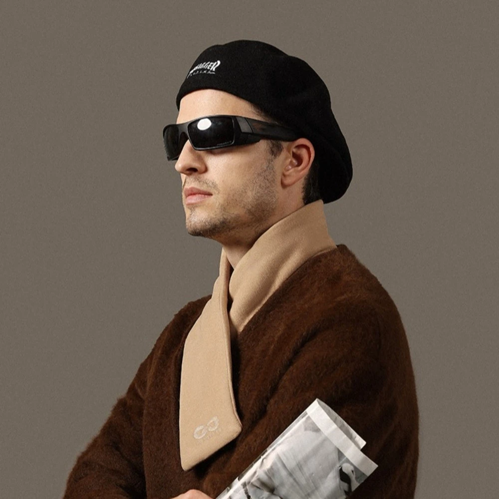 Легкая винтажная зимняя кашемировая шаль мягкий мужской шарф в корейском стиле