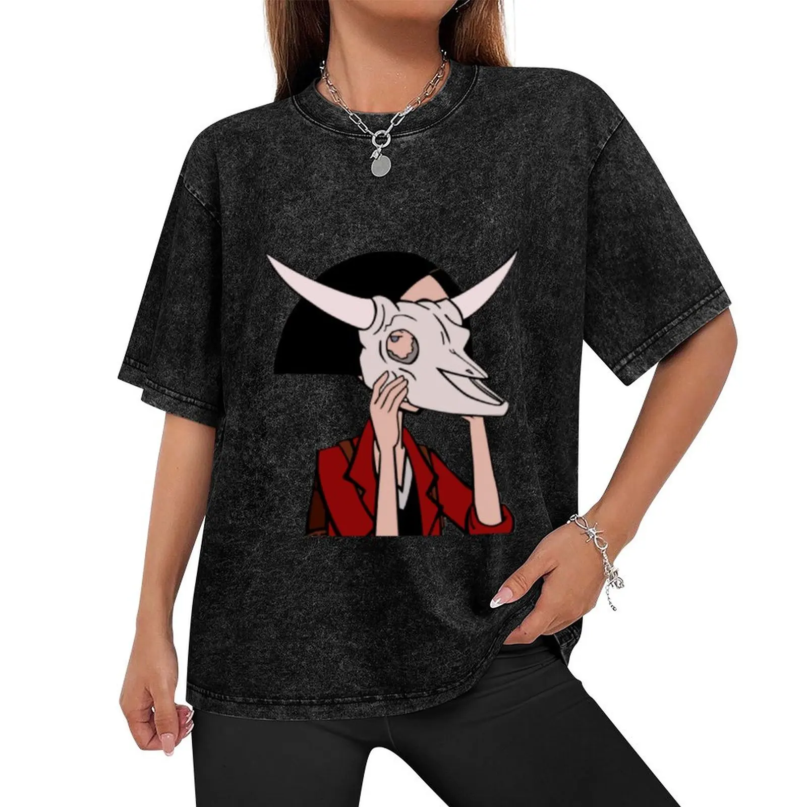 Джейн Лейн Дарья Череп Мультфильм Футболка обычаи Эстетическая одежда мужская