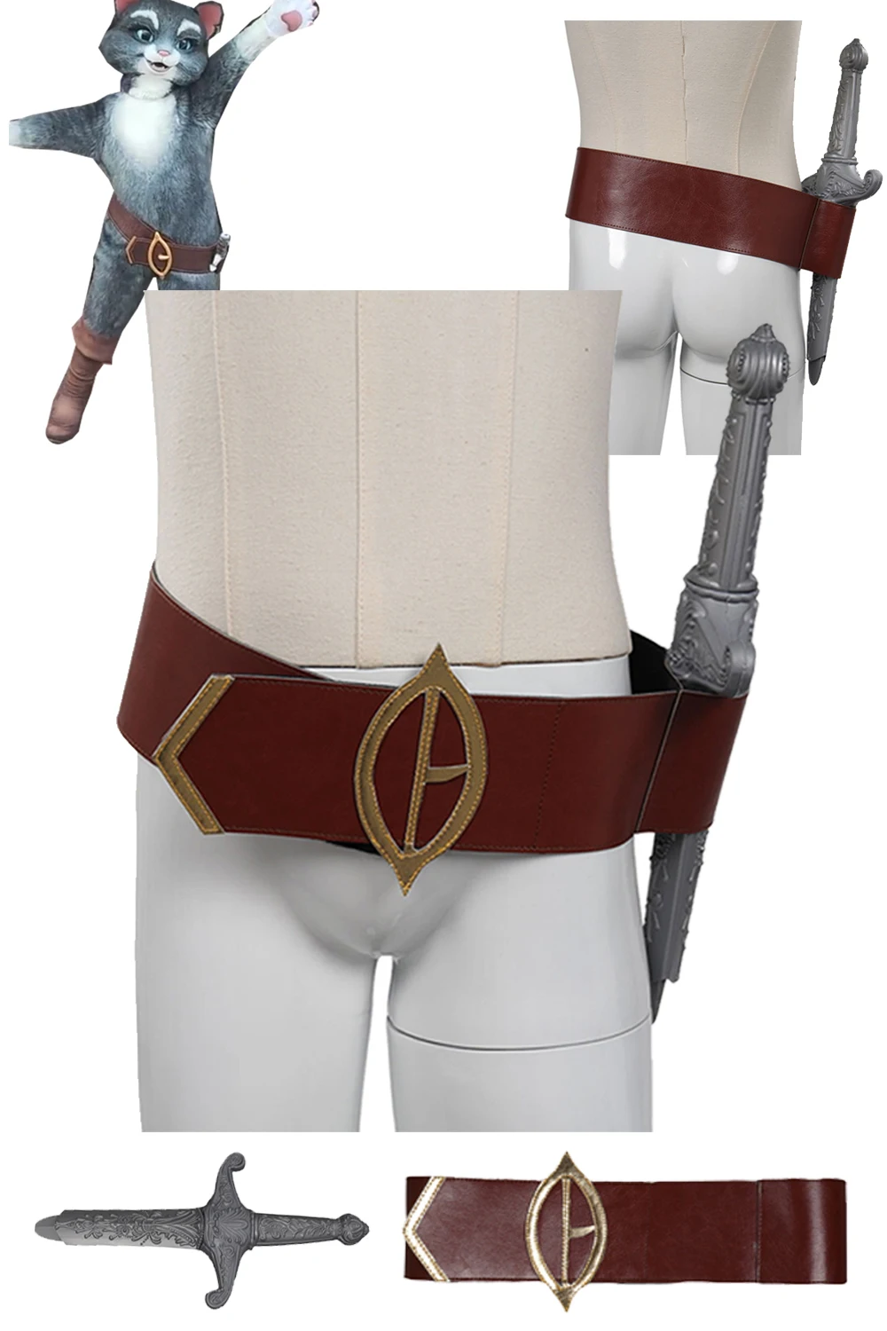 

Косплей-ботинки для киносъемки, детский ремень для косплея с мягкими лапами, меч, костюм, реквизит, маскировка, наряд для детей, аксессуары для костюма на Хэллоуин