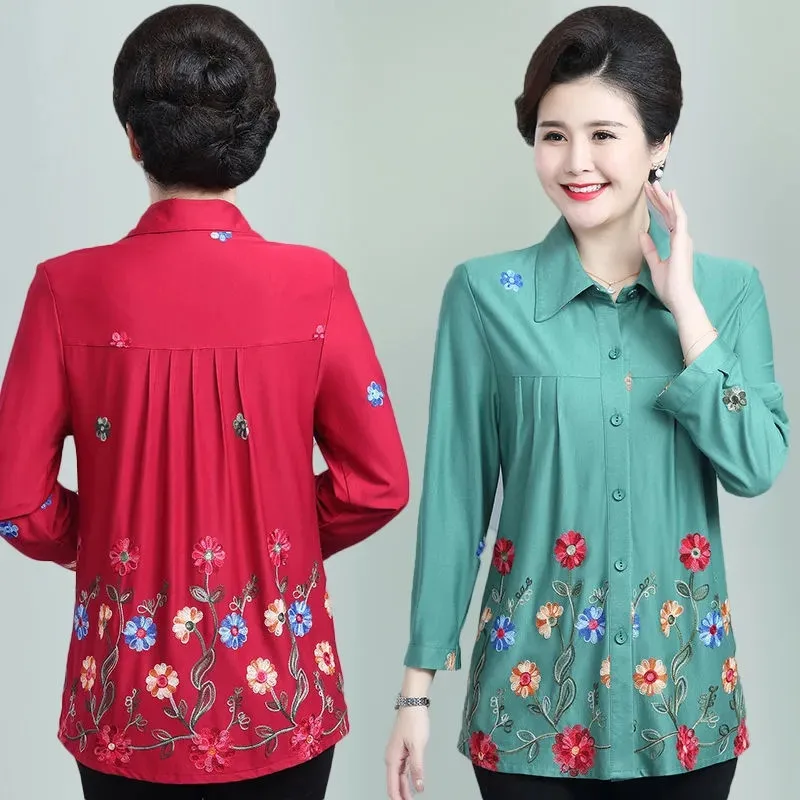 Новинка весна-лето 2024 женская рубашка большого размера куртка для матерей