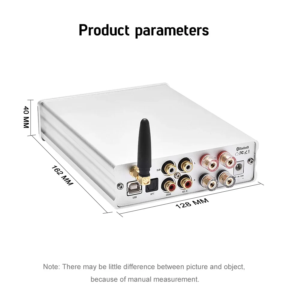 Hi-fi стерео усилитель мощности BRZHIFI Bluetooth 5 0 TDA7498E с активным Φ Amp USB/OPT/COAX DAC декодер