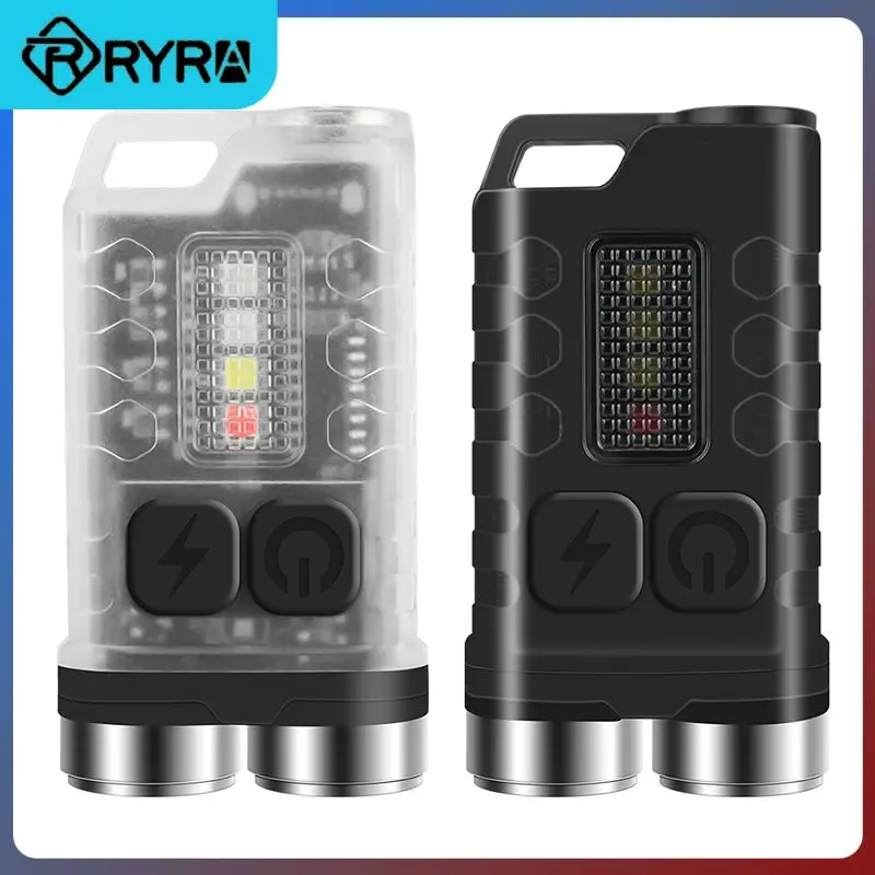 1pcs Keychain Light Work Light Rechargeable Pocket Lantern Usb Charging 900 Lumen Flashlight For Outdoor Adventure Portable Led