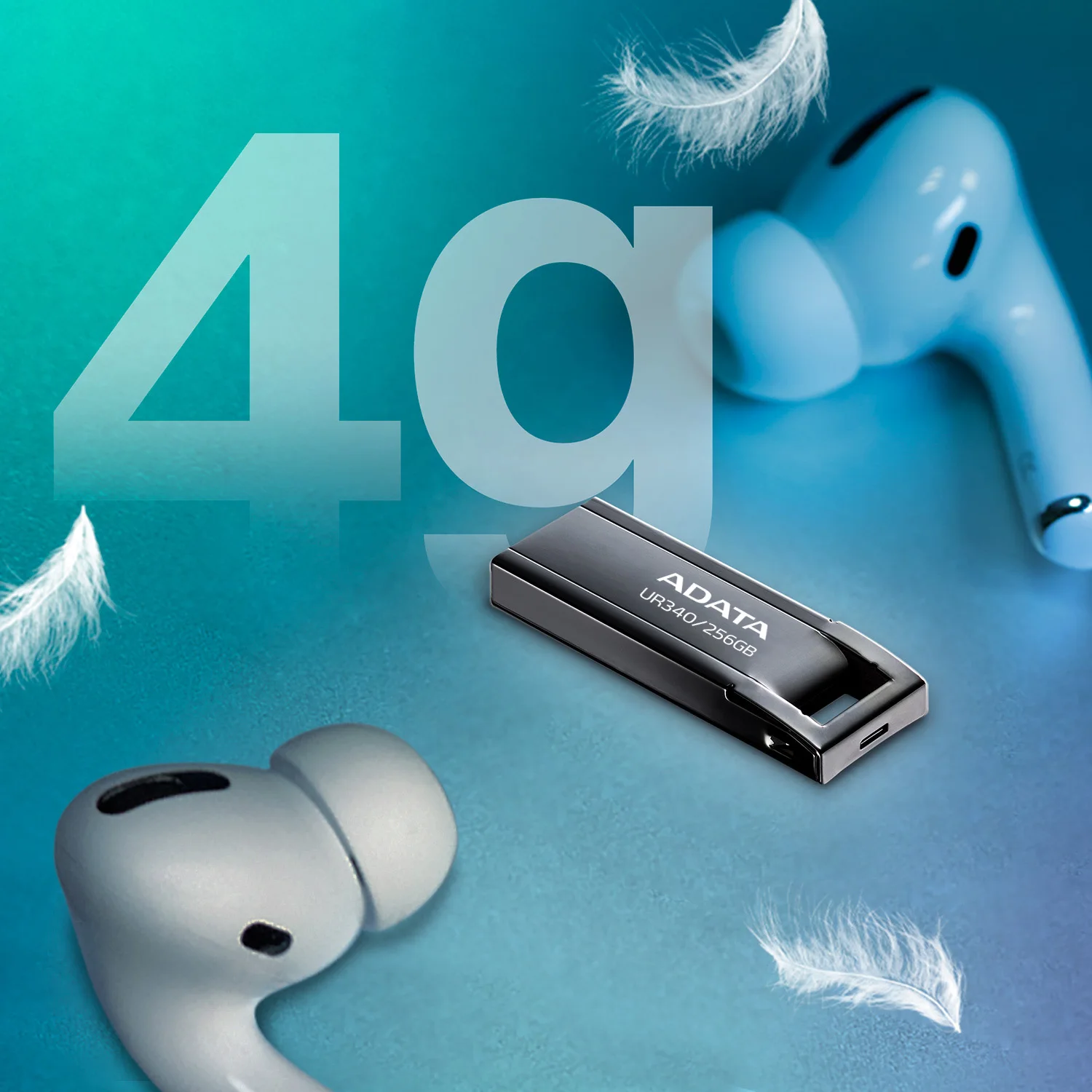 Фото USB-накопитель ADATA UR340 USB 3.2 Gen 1, 32 ГБ, 64 ГБ, 128 ГБ, скорость чтения 100 МБ/с, высокоскоростная передача данных, металлический корпус, флеш-накопитель №5