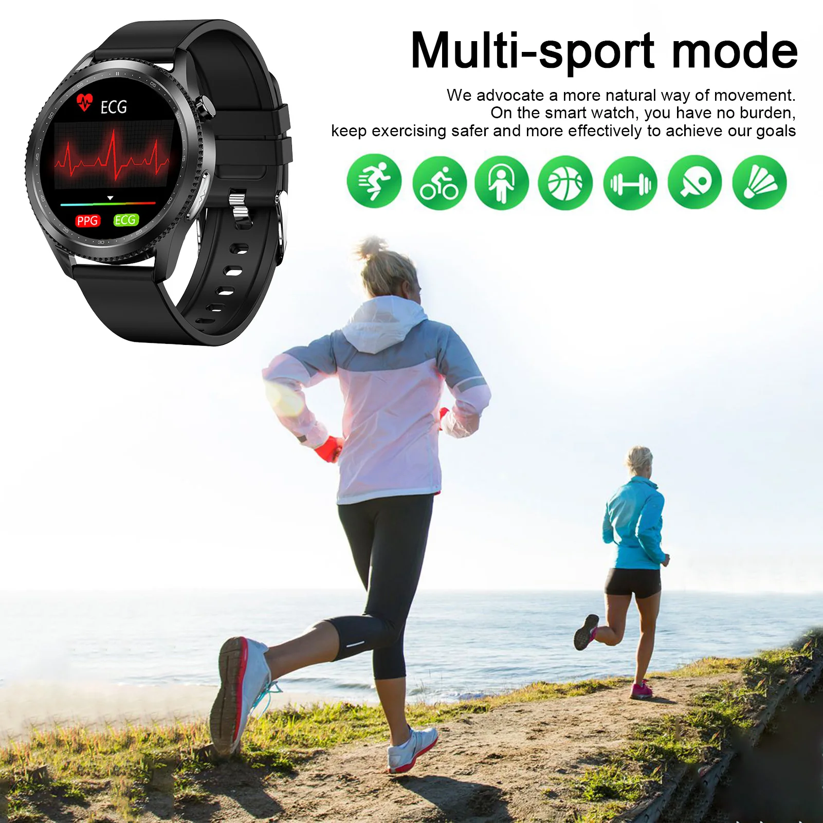 

Smart Watch Health Monitor Watch Fitness Tracker Heart Rate Monitor Blood Pressure Activity Tracker With Blood Oxygen IP68