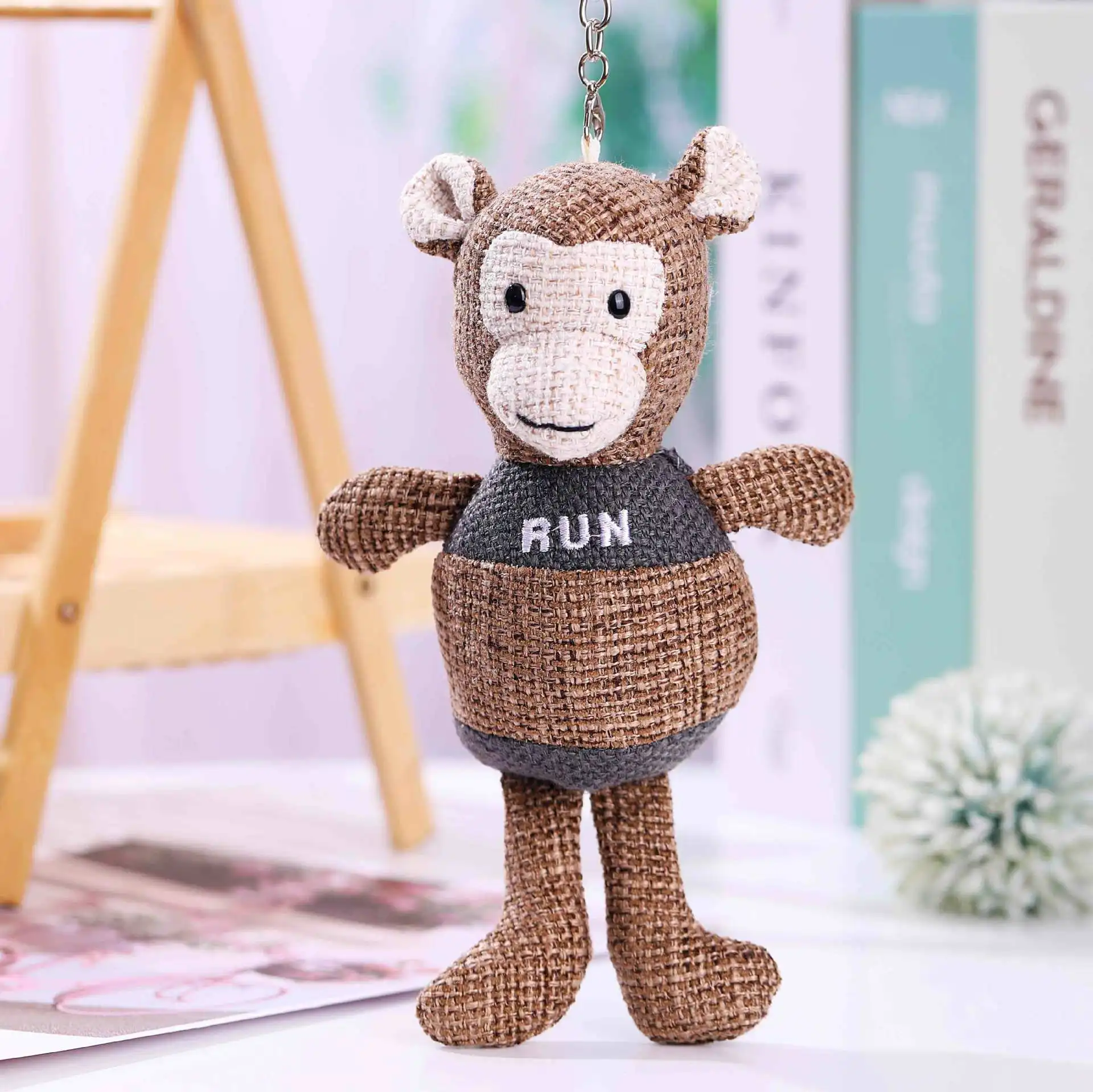 Новинка милая плюшевая игрушка медведь обезьяна свинка кукла брелок подвеска из