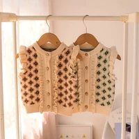 autumn new childrens sweater girls small child flower cardigan vest kids outwear toddler girl winter clothes baby clothing knit