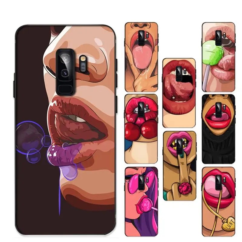 

Sexy Lady Red Lips Hot Girl Phone Case For Samsung Galaxy S 20lite S21 S21ULTRA s20 s20plus for S21plus 20UlTRA