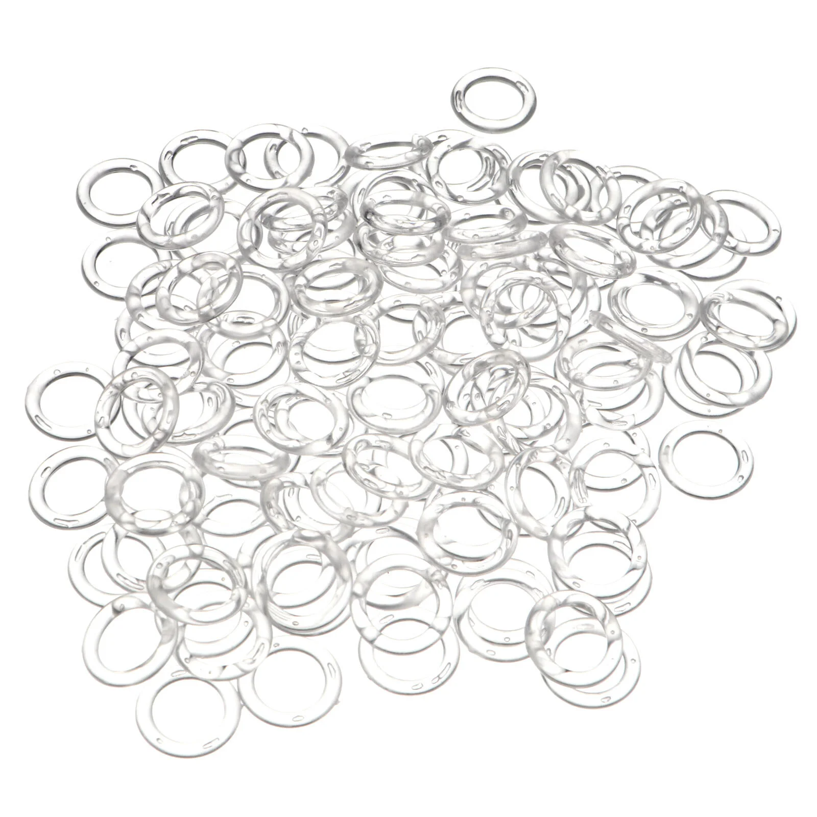 

100 Pcs Roman Circle Plastic Curtain Decoration Buckles Hangers Tension Rod Rings Window Shower Circles Venetian Blinds