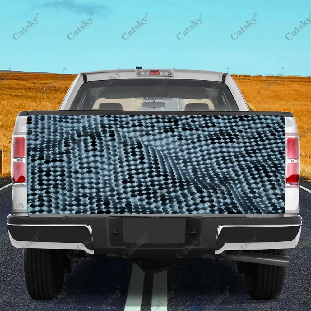 

Художественные наклейки на грузовик с шестигранным узором, наклейка на заднюю дверь грузовика, наклейки на бампер, графика для автомобилей, грузовиков, внедорожников