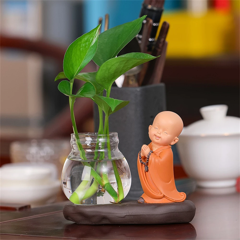 

Mini Hydroponic Flower Pot Home Vase Decor Transparent Imitation Glass Soilless Plant Pots Green Plants Pot For Home Decoration