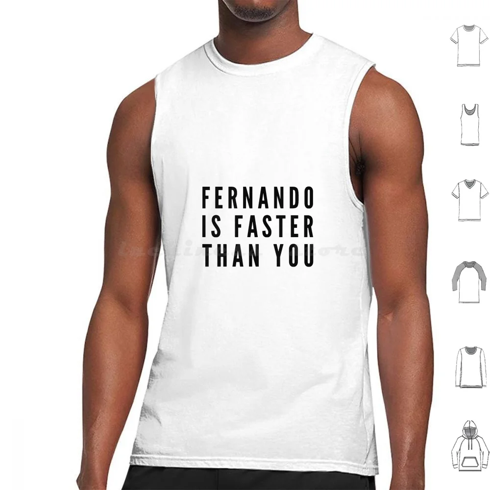 

Майки Фернандо быстрее, чем вы, хлопковые майки с принтом Фернандо Алонсо Фернандо быстрее