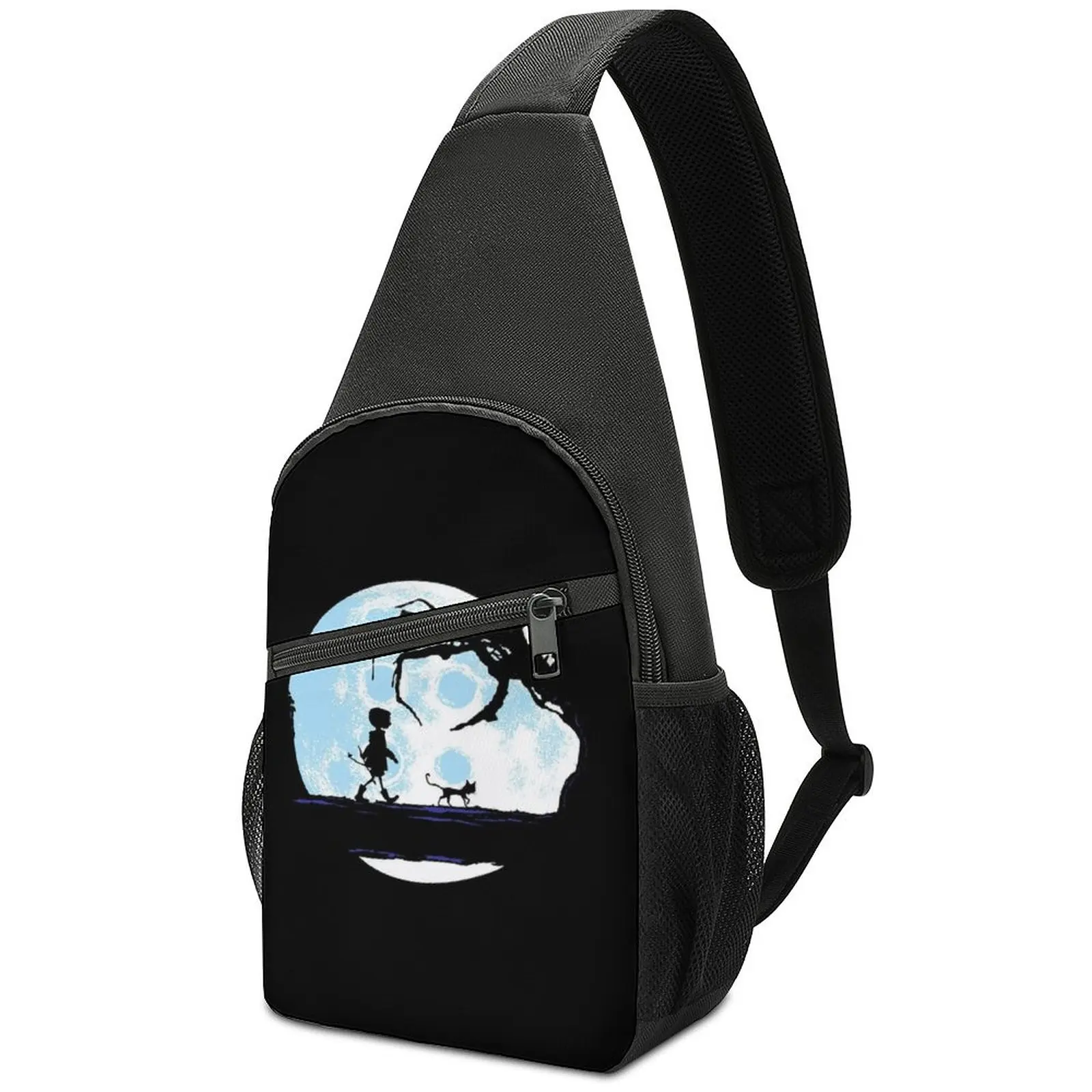 

Мужские нагрудные сумки Coraline, сумка на плечо с рисунком глаз с привидениями на Хэллоуин, стильная маленькая сумка для телефона, треккинговы...