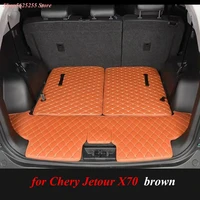 leather car trunk mat protection rear boot luggage cushion for chery jetour x70 2018 2019 2020 2021 cargo boot liner tray cover