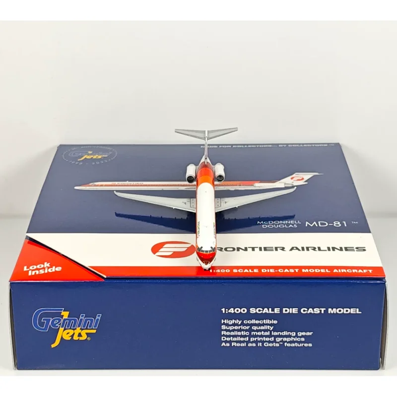Фото Коллекционная модель самолета GeminiJets 1/400 Scale Border Air MD-80 N859HA из сплава, предмет декора №3