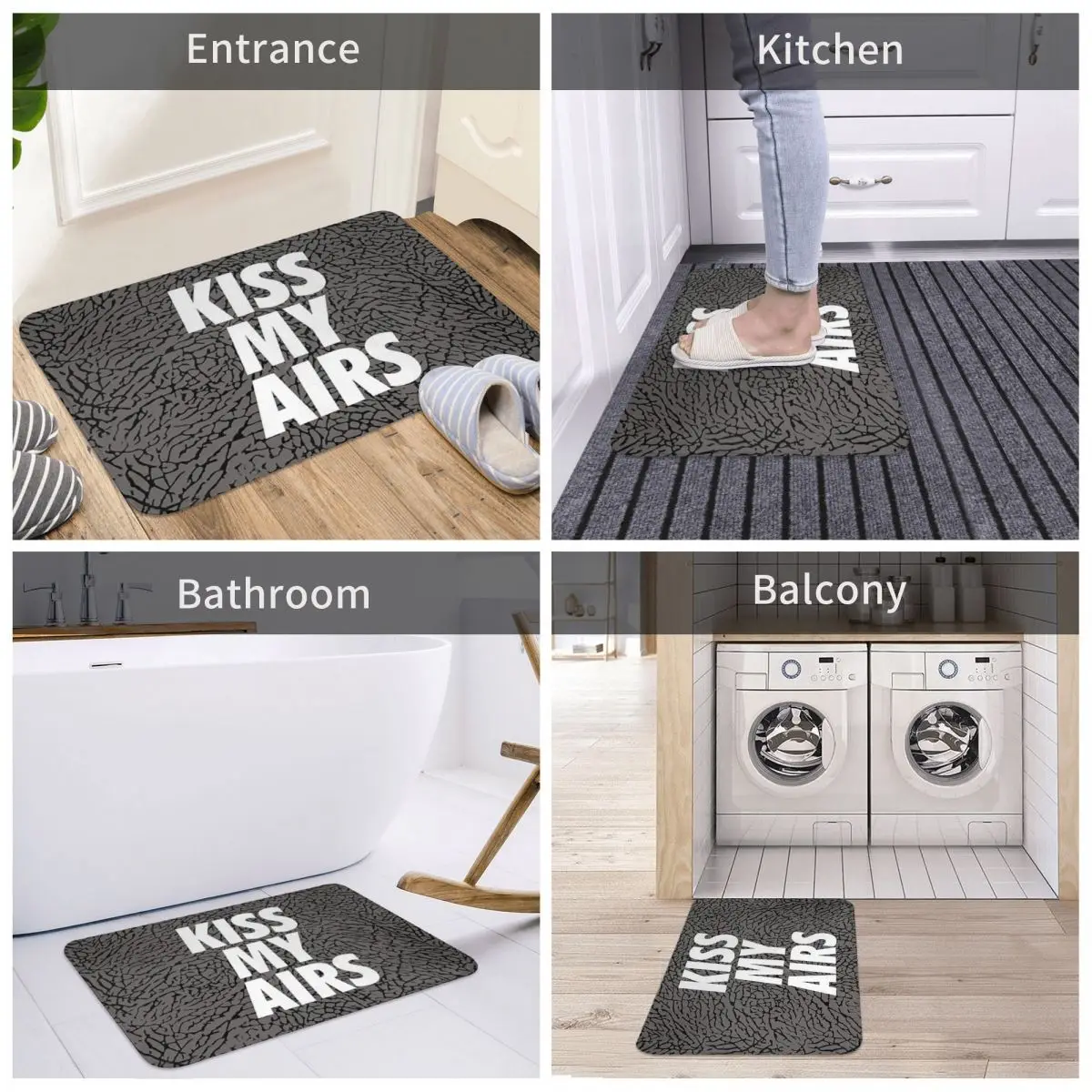 Нескользящий коврик Kiss My Airs напольный водостойкий маслостойкий ковер для кухни