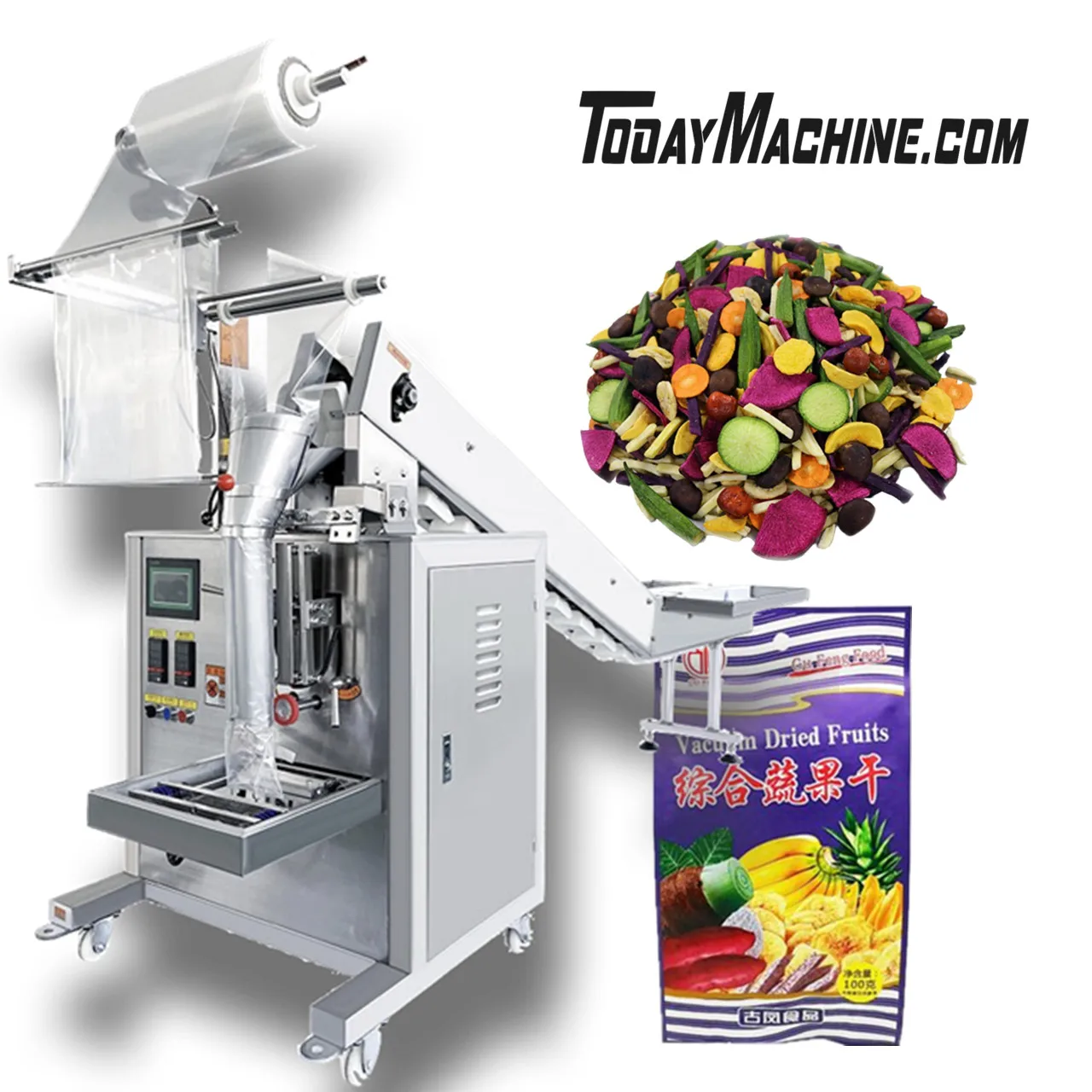 Автоматическая вертикальная упаковочная машина для рисовых зерен орехов