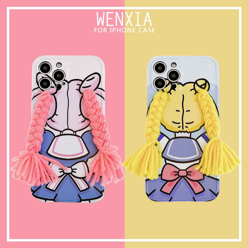 

Sailor Moon Back Braid 3D Phone Cases For iPhone 13 12 11 Pro Max Mini XR XS MAX 8 X 7 SE 2020 Back Cover