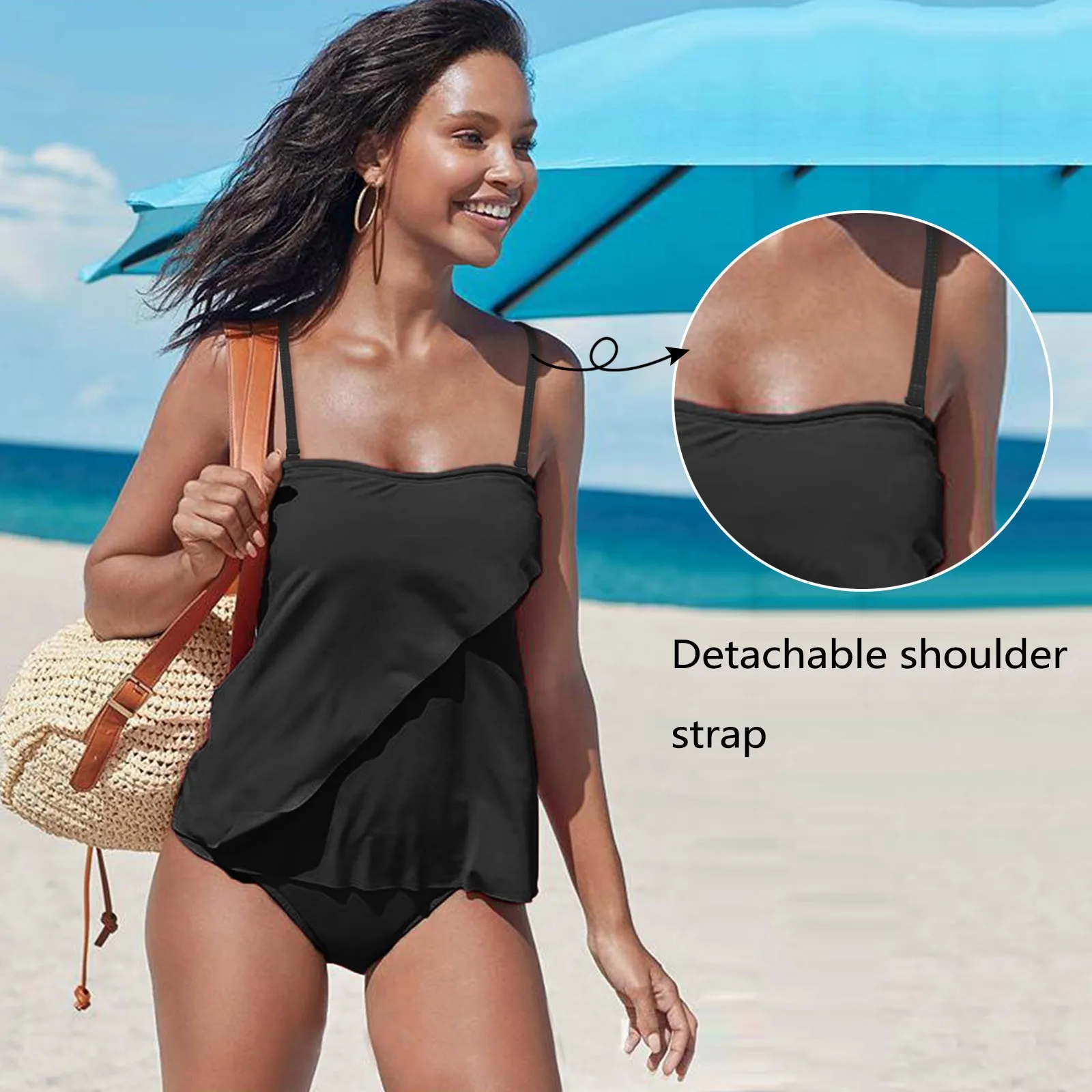 

Women's Swimsuit Sexy Swimwear Bodysuit One Piece Swimsuit 2022 New Ladies Sling And Briefs Bikini Set Solid Monokini Beachwear