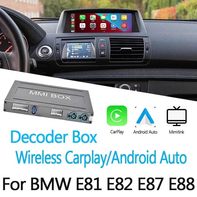 

Адаптер для BMW 1 серии E81 E82 E87 E88 2008 ~ 2014 беспроводной проводной CarPlay Android Авто Carlife Mirror link декодер Youtube