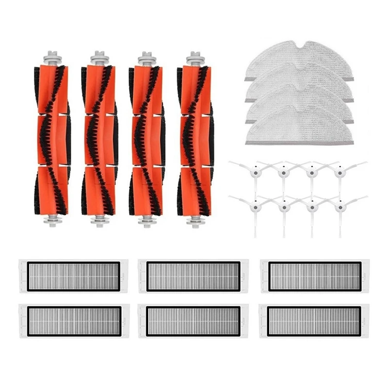 

For Xiaomi 1 1S Roborock S5 S6 MAX S6 Pure Vacuum Cleaner Parts Washable Mop Cloth HEPA Filter Main Brush Side Brush