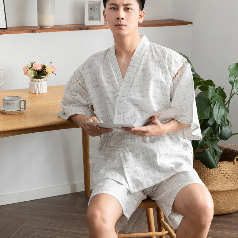 Кимоно мужское традиционное в японском стиле юката для купания свободная сауна с