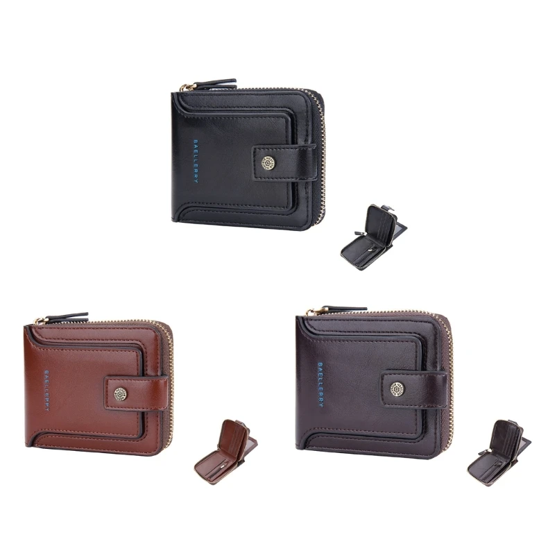

PU Leather Credit Card Holder Fashion Wallet for Men Coin Purse Money Bag