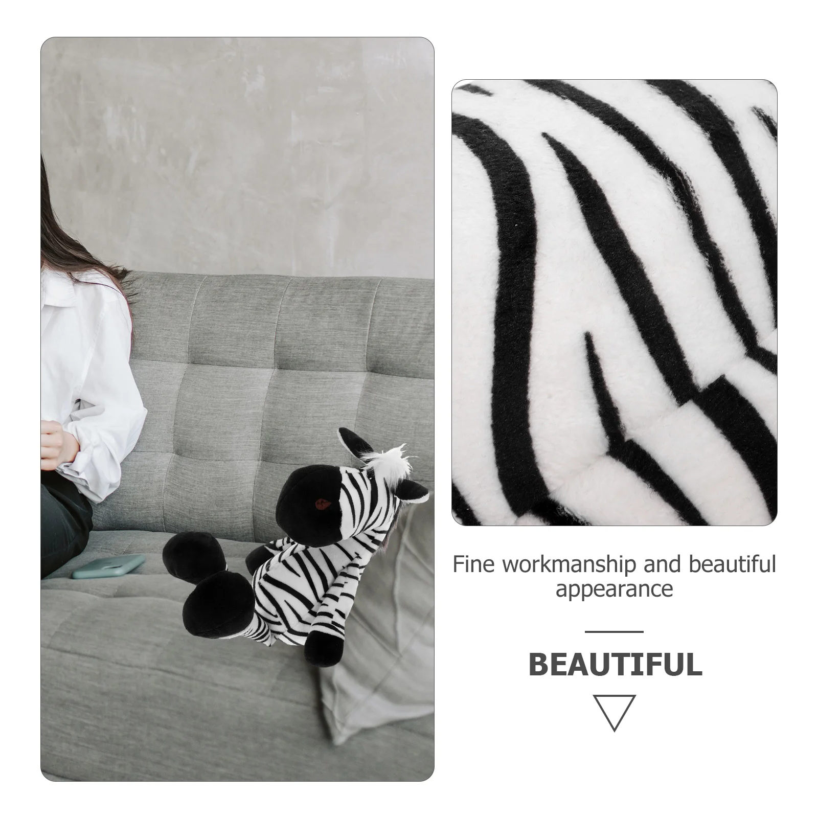 Плюшевые игрушки Зебра играющие в животные мягкие мультяшные для детей малышей