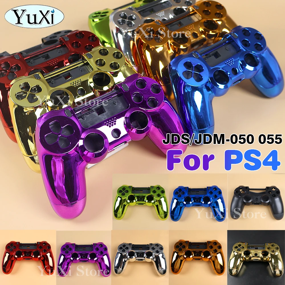 Фото 1 комплект, хромированный корпус для PS4, сменный контроллер геймпада, полный чехол для PlayStation 4 JDS-050 055 JDM-050 JDM-055 №1