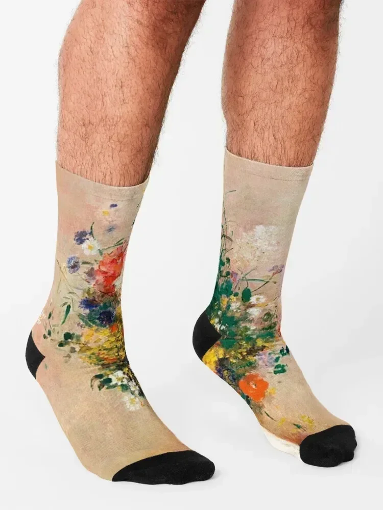 Носки Odilon Redon Vase of Flowers хлопковые профессиональные противоскользящие спортивные
