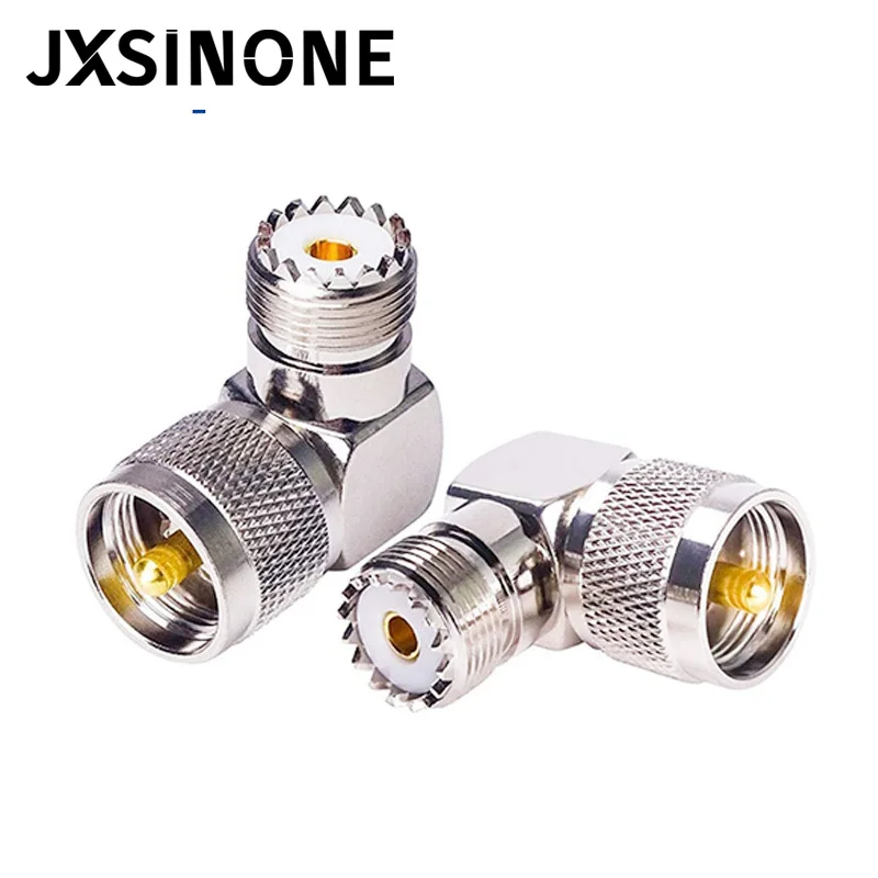JXSINONE 5 шт. УВЧ SO239 гнездо до PL259 прямоугольный 90-градусный радиочастотный разъем |