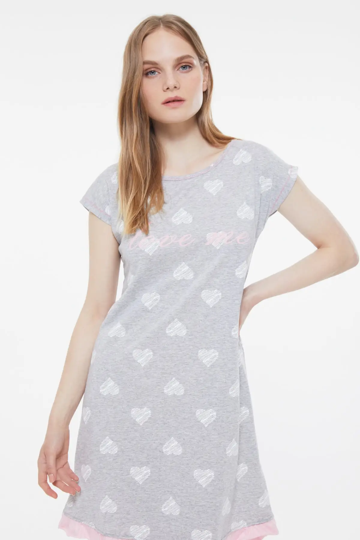 

Trendyol Printed Knitted Nightgown THMSS21GC0048