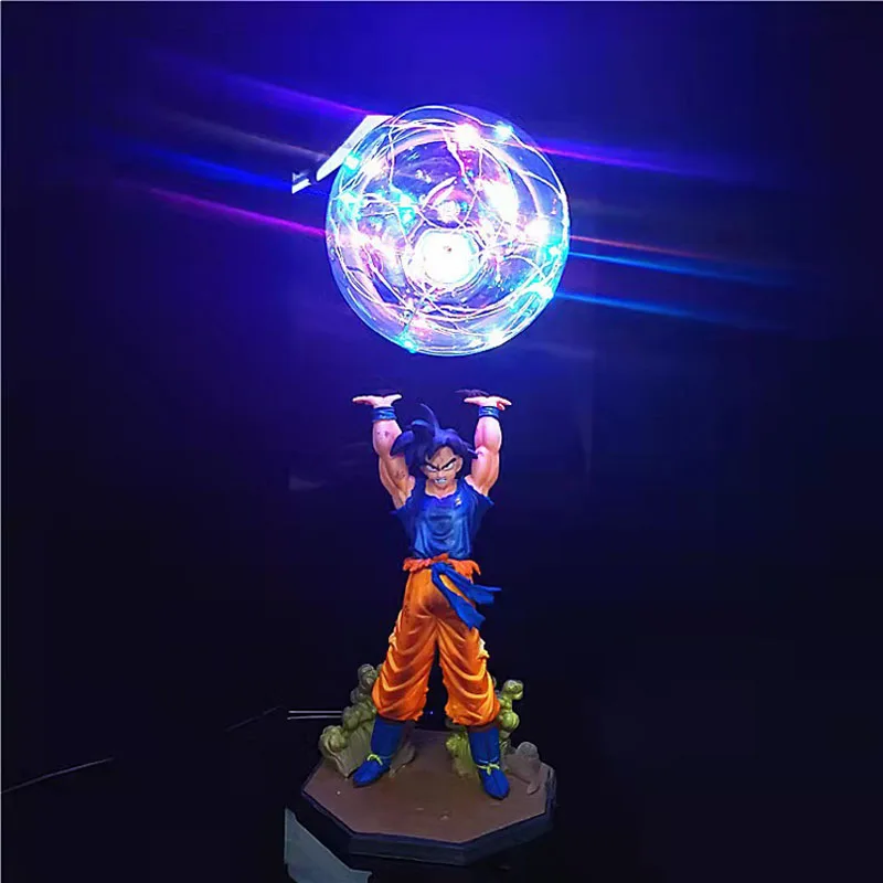 Anime Dragon Ball Z Ultra Instinct Son Goku Action Figures DIY Lamp DBZ Strength Bombs LED Bedroom Decorative Toys