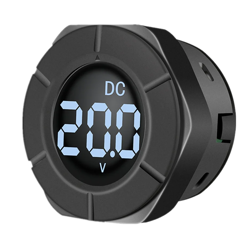 

Peacefair PZEM-019V DC Voltmeter Digital For Cars Motorcycle Round LCD Display Voltage Tester 0-300V