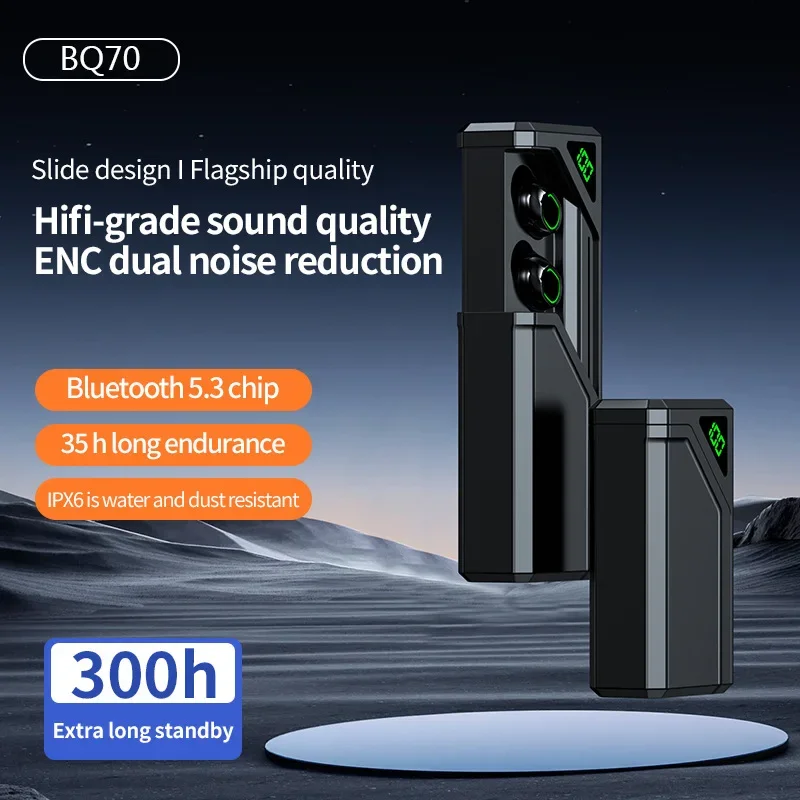 Беспроводные Bluetooth-наушники-вкладыши с цифровым дисплеем наушники-вкладыши