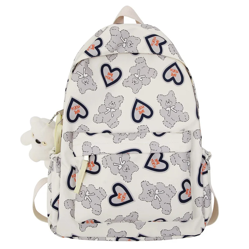 

Fashion Cute Women Backpack Waterproof Nylom Large Capacity Love Cartoon Kawaii Hot Travel Casual Girls Shoulders Schoolbag