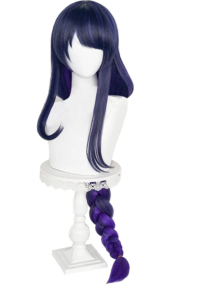 Парик для косплея игры аниме Genshin ударопрочный Raiden Shogun предварительно