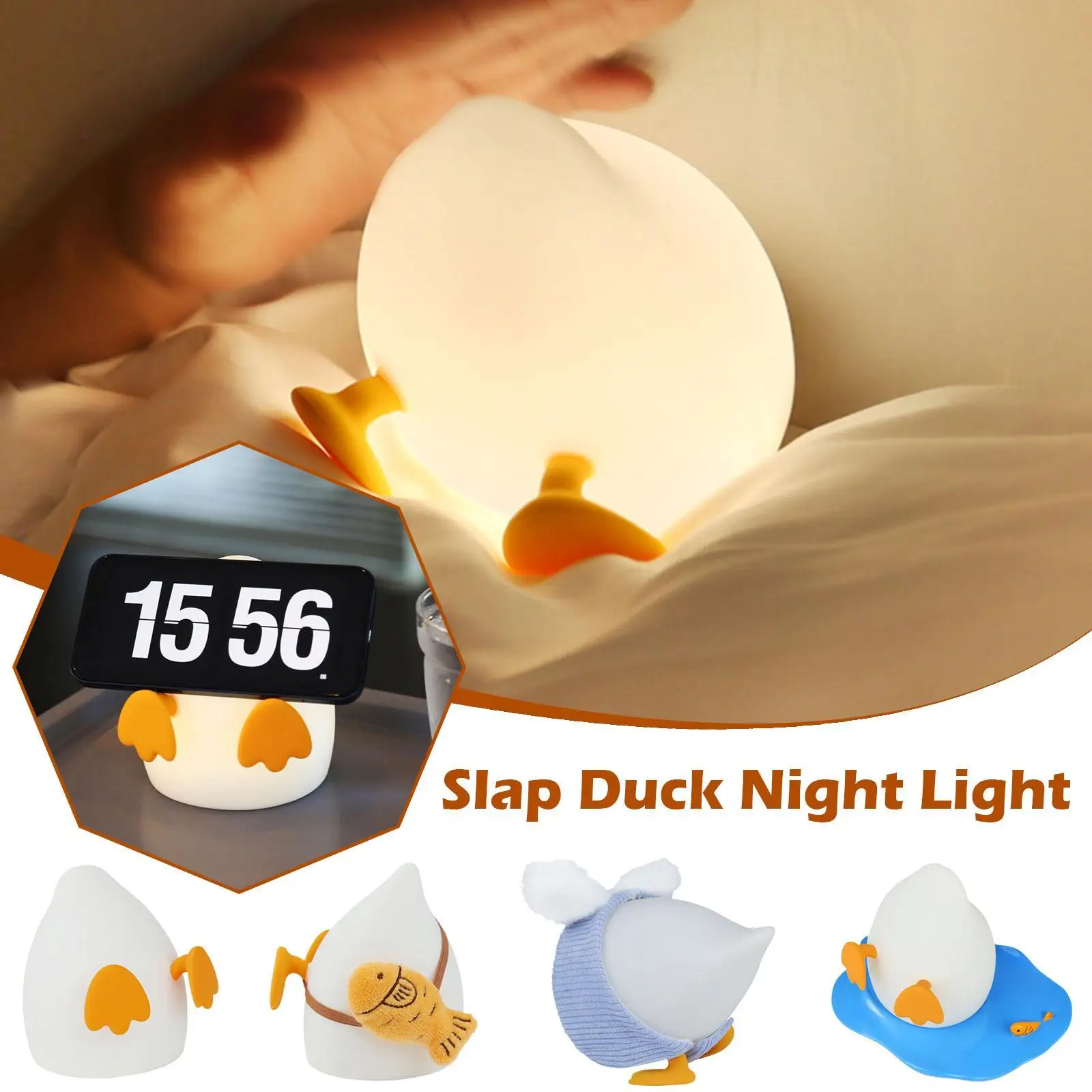 

Новый милый ночник, USB-зарядка, приглушаемая утка, светодиодный декоративный Настольный светильник, настольная лампа, кронштейн для детей, н...