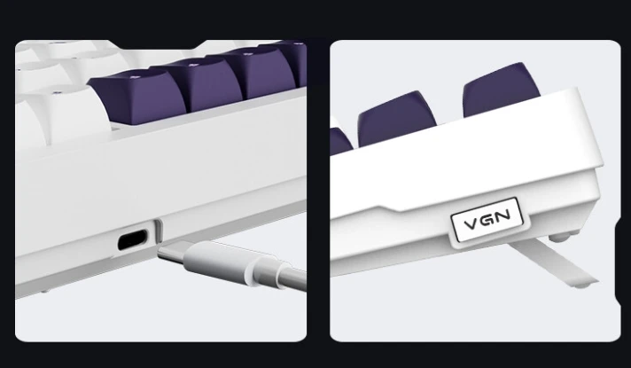 Фото Новая беспроводная проводная игровая клавиатура VGN V98PRO V2 RGB на заказ, несколько вариантов цвета, низкая задержка и тихая для ПК №5